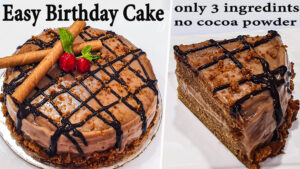 3 Ingredient Easy Birthday cake