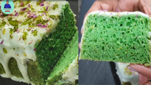 Eggless Pista Cake